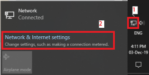 internet and network settings windows 10